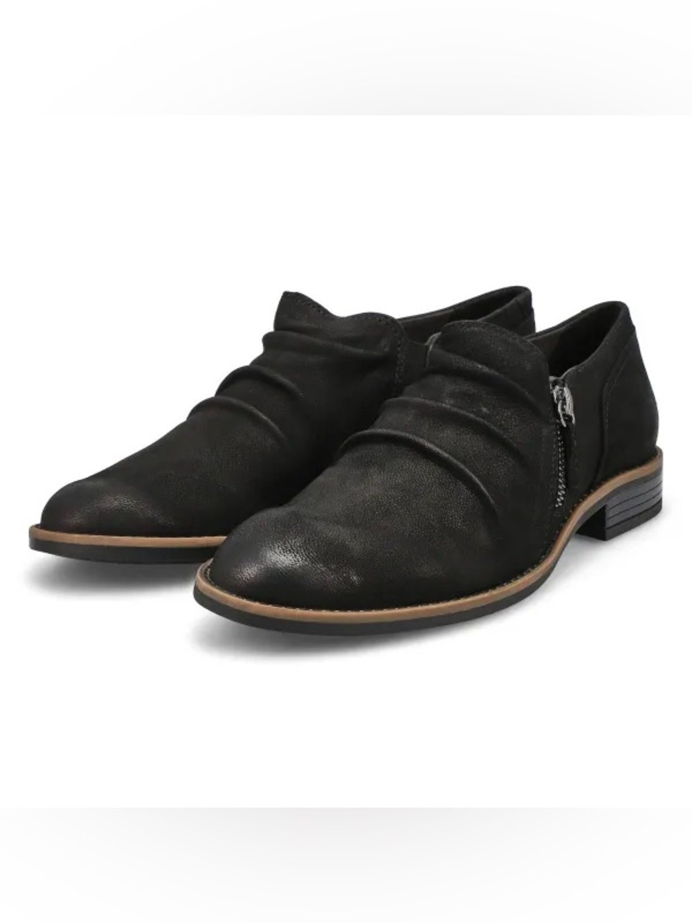 Clarks Camzin Pace Wide Width Black Leather Nubuck Shoes Ankle Booties - Picture 4 of 14